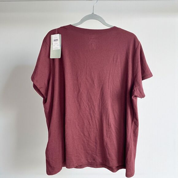 Virginia Tech Hokies Women’s V-Neck T-Shirt XXL Burgundy Game Day Burgundy NWT - Picture 2 of 7